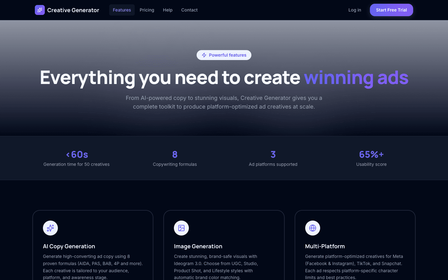 Creative Generator — Génération créative IA